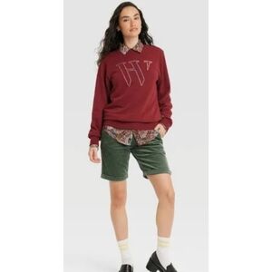 Houston White Adult High Rise Corduroy Green Chino Shorts